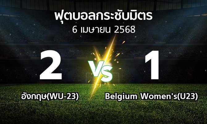 โปรแกรมบอล : อังกฤษ(WU-23) vs Belgium Women's(U23) (ฟุตบอลกระชับมิตร)