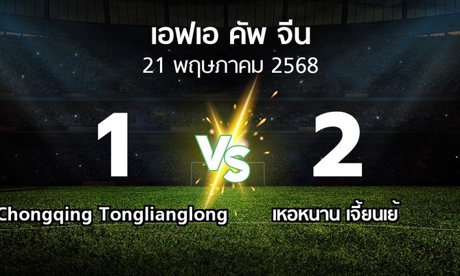 ผลบอล : Chongqing Tonglianglong vs เหอหนาน เจี้ยนเย้ (เอฟเอ-คัพ-จีน 2025)