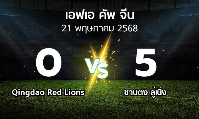 ผลบอล : Qingdao Red Lions vs ซานตง ลู่เนิ่ง (เอฟเอ-คัพ-จีน 2025)