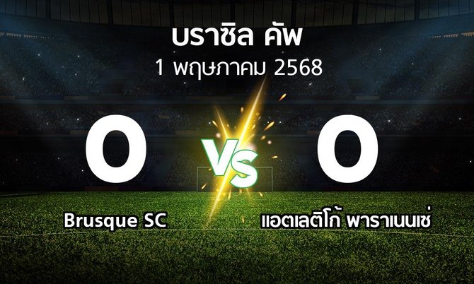 ผลบอล : Brusque SC vs แอตเลติโก้ พาราเนนเซ่ (บราซิล-คัพ 2025)