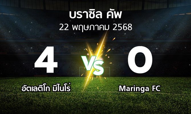 ผลบอล : อัตเลติโก มิไนโร่ vs Maringa FC (บราซิล-คัพ 2025)