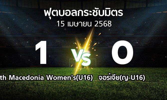 โปรแกรมบอล : North Macedonia Women's(U16) vs จอร์เจีย(ญ-U16) (ฟุตบอลกระชับมิตร)