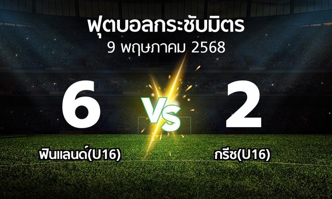 โปรแกรมบอล : ฟินแลนด์(U16) vs กรีซ(U16) (ฟุตบอลกระชับมิตร)