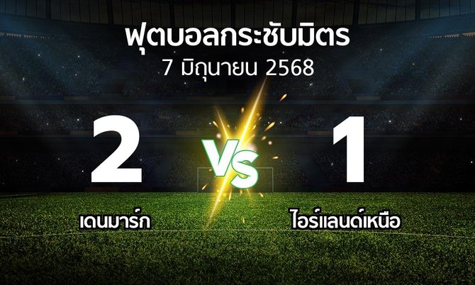 โปรแกรมบอล : เดนมาร์ก vs ไอร์แลนด์เหนือ (ฟุตบอลกระชับมิตร)