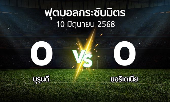 โปรแกรมบอล : บุรุนดี vs มอริเตเนีย (ฟุตบอลกระชับมิตร)