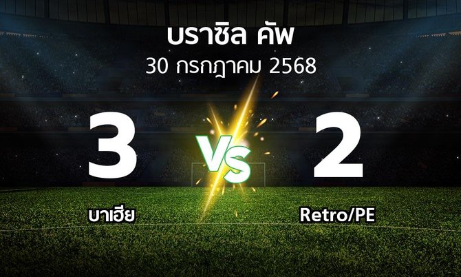 ผลบอล : บาเฮีย vs Retro/PE (บราซิล-คัพ 2025)
