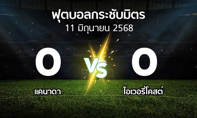 โปรแกรมบอล : แคนาดา vs ไอเวอรี่โคสต์ (ฟุตบอลกระชับมิตร)
