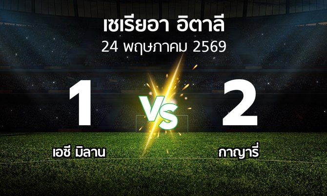 ผลบอล : เอซี มิลาน vs กาญารี่ (เซเรีย อา 2025-2026)