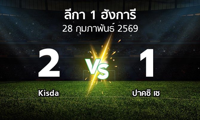 ผลบอล : Kisda vs ปาคซิ เซ (ลีกา-1-ฮังการี 2025-2026)
