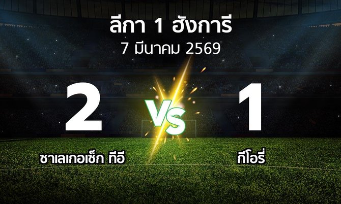 ผลบอล : ซาเลเกอเซ็ก ทีอี vs กีโอรี่ (ลีกา-1-ฮังการี 2025-2026)