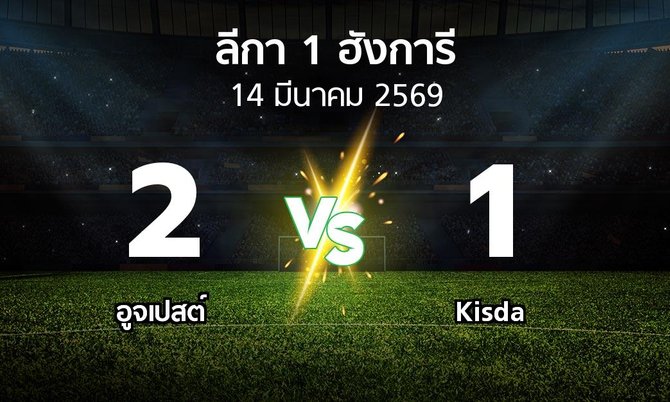 ผลบอล : อูจเปสต์ vs Kisda (ลีกา-1-ฮังการี 2025-2026)