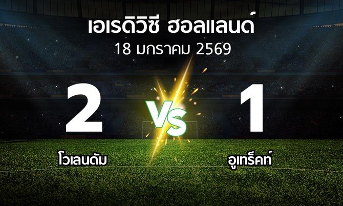 ผลบอล : โวเลนดัม vs อูเทร็คท์ (เอเรดิวิซี่ ฮอลแลนด์ 2025-2026)
