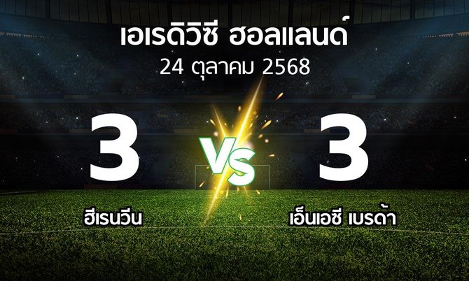 ผลบอล : ฮีเรนวีน vs เอ็นเอซี เบรด้า (เอเรดิวิซี่ ฮอลแลนด์ 2025-2026)