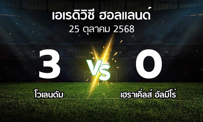 ผลบอล : โวเลนดัม vs เฮราเคิ่ลส์ อัลมีโร่ (เอเรดิวิซี่ ฮอลแลนด์ 2025-2026)