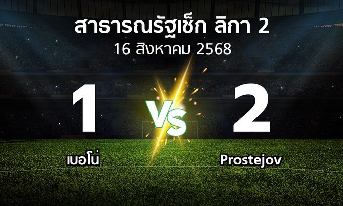 ผลบอล : เบอโน่ vs Prostejov (สาธารณรัฐเช็ก-ลิกา-2 2025-2026)