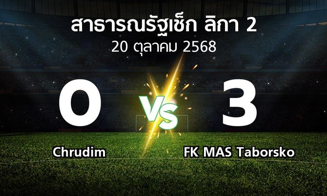 ผลบอล : Chrudim vs FK MAS Taborsko (สาธารณรัฐเช็ก-ลิกา-2 2025-2026)