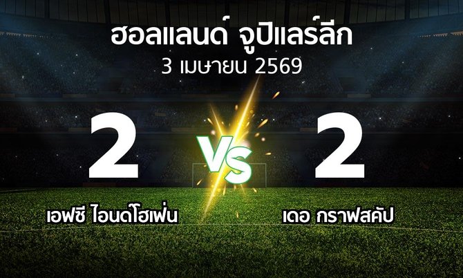 ผลบอล : เอฟซี ไอนด์โฮเฟ่น vs เดอ กราฟสคัป (ฮอลแลนด์-จูปิแลร์ลีก 2025-2026)