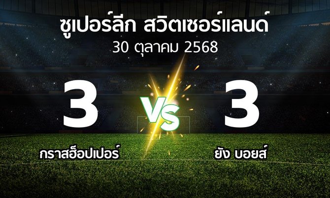 ผลบอล : กราสฮ็อปเปอร์ vs ยัง บอยส์ (ซูเปอร์ลีก-สวิตเซอร์แลนด์ 2025-2026)