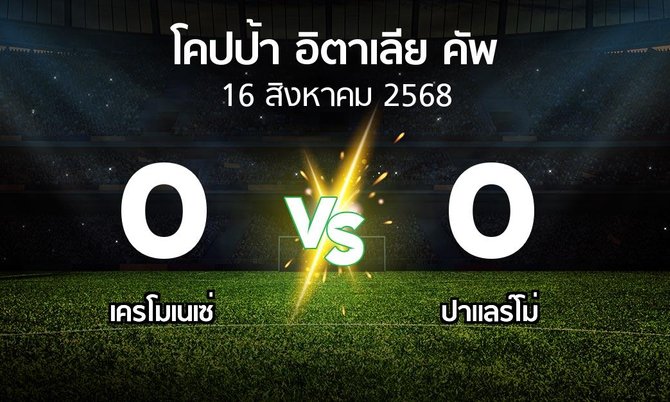ผลบอล : เครโมเนเซ่ vs ปาแลร์โม่ (โคปป้าอิตาเลียคัพ 2025-2026)