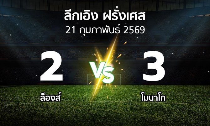 ผลบอล : ล็องส์ vs โมนาโก (ลีกเอิง 2025-2026)