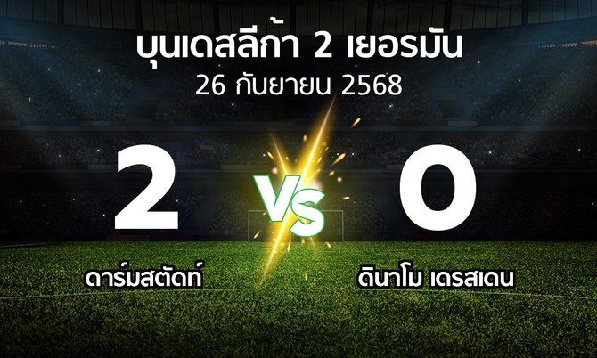 ผลบอล : ดาร์มสตัดท์ vs ดินาโม เดรสเดน (บุนเดสลีก้า-2-เยอรมัน 2025-2026)