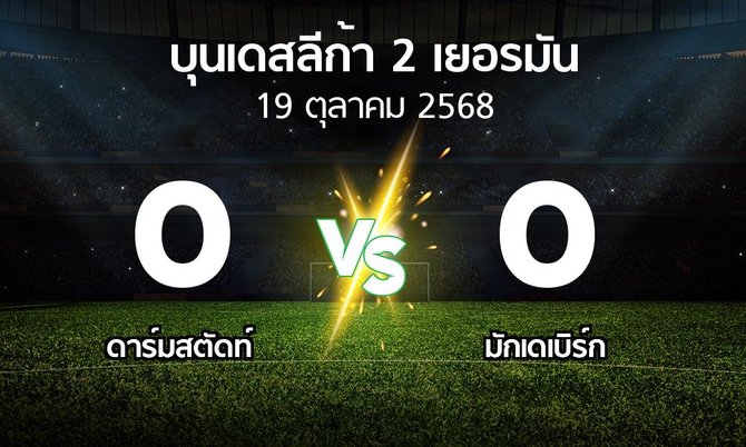 ผลบอล : ดาร์มสตัดท์ vs มักเดเบิร์ก (บุนเดสลีก้า-2-เยอรมัน 2025-2026)
