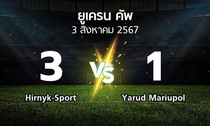 ผลบอล : Hirnyk-Sport vs Yarud Mariupol (ยูเครน-คัพ 2024-2025)