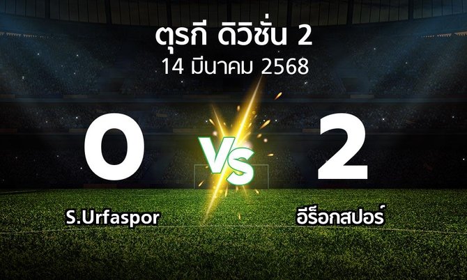 ผลบอล : S.Urfaspor vs อีร็อกสปอร์ (ตุรกี-ดิวิชั่น-2 2024-2025)