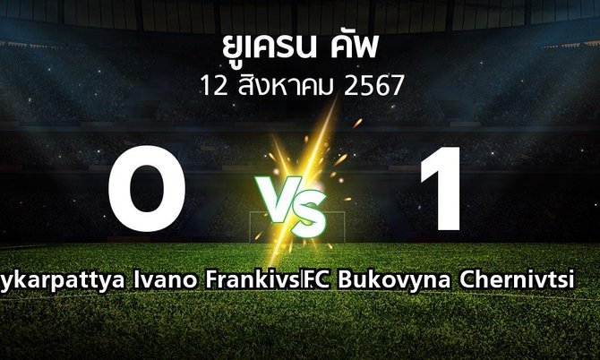 ผลบอล : Prykarpattya Ivano Frankivsk vs FC Bukovyna Chernivtsi (ยูเครน-คัพ 2024-2025)