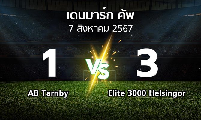 ผลบอล : AB Tarnby vs Elite 3000 Helsingor (เดนมาร์ก-คัพ 2024-2025)