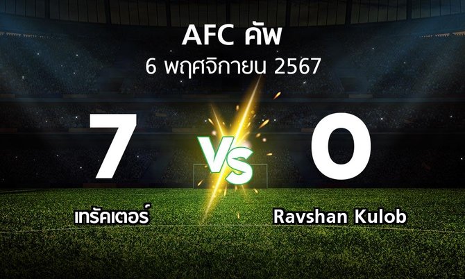 ผลบอล : เทรัคเตอร์ vs Ravshan Kulob (เอเอฟซีคัพ 2024-2025)