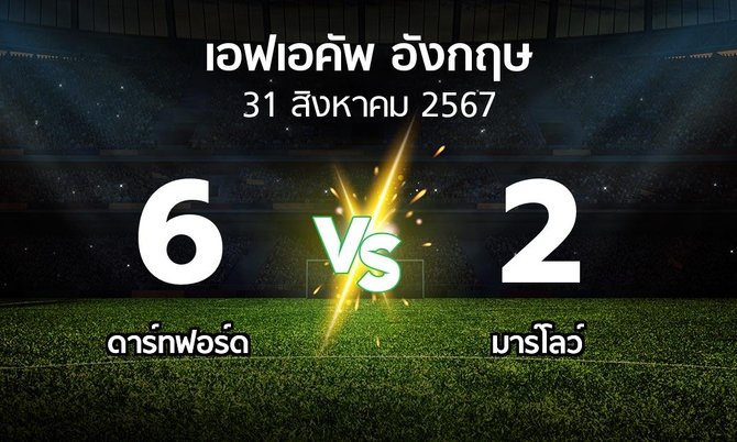 ผลบอล : ดาร์ทฟอร์ด vs มาร์โลว์ (เอฟเอ คัพ 2024-2025)