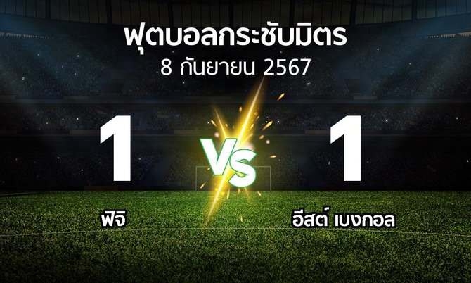 โปรแกรมบอล : ฟิจิ vs อีสต์ เบงกอล (ฟุตบอลกระชับมิตร)