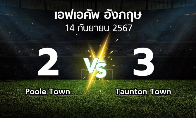 ผลบอล : Poole Town vs Taunton Town (เอฟเอ คัพ 2024-2025)