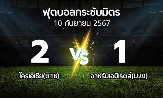 โปรแกรมบอล : โครเอเชีย(U18) vs อาหรับเอมิเรตส์(U20) (ฟุตบอลกระชับมิตร)