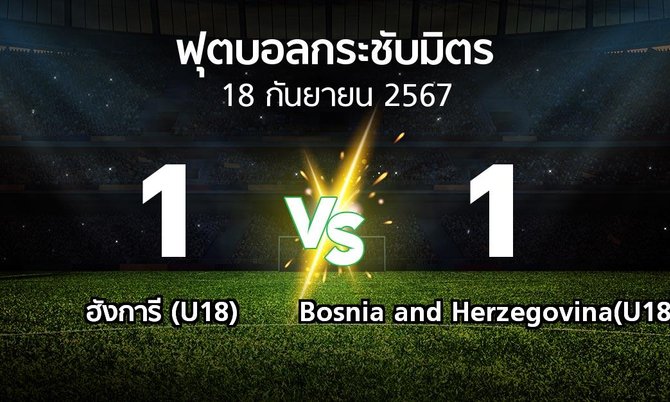 โปรแกรมบอล : ฮังการี (U18) vs Bosnia and Herzegovina(U18) (ฟุตบอลกระชับมิตร)