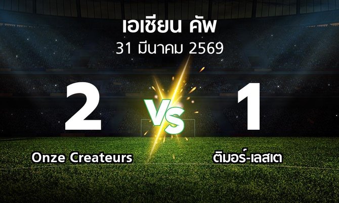 ผลบอล : Onze Createurs vs ติมอร์-เลสเต (เอเชียนคัพ 2024-2027)