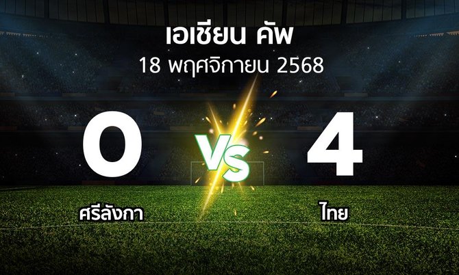 ผลบอล : ศรีลังกา vs ไทย (เอเชียนคัพ 2024-2027)