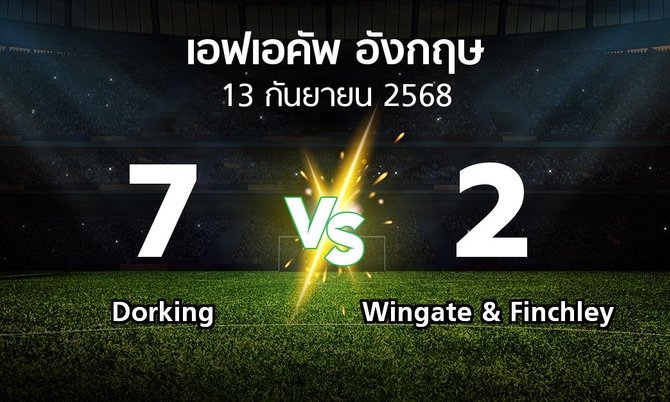ผลบอล : Dorking vs Wingate & Finchley (เอฟเอ คัพ 2025-2026)
