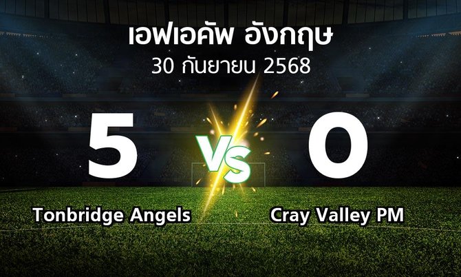 ผลบอล : Tonbridge Angels vs Cray Valley PM (เอฟเอ คัพ 2025-2026)