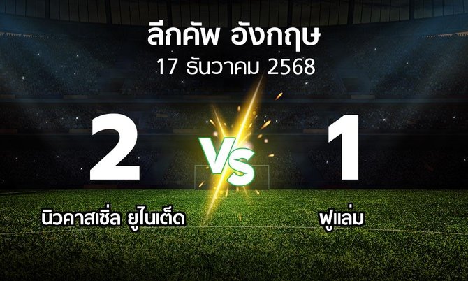 ผลบอล : นิวคาสเซิ่ล ยูไนเต็ด vs ฟูแล่ม (ลีกคัพ 2025-2026)