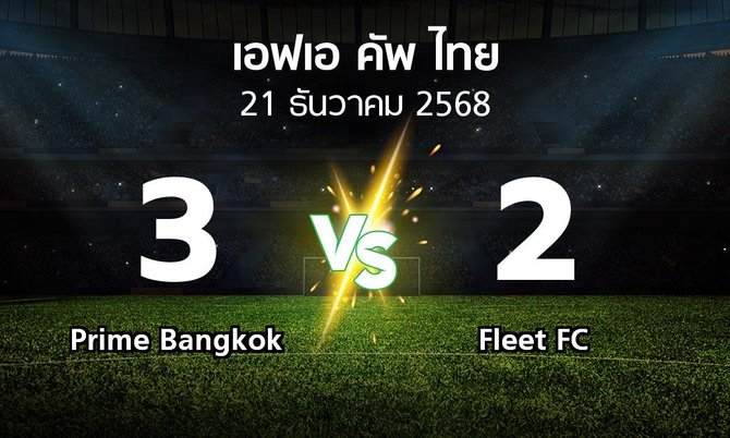 ผลบอล : Prime Bangkok vs Fleet FC (ไทยเอฟเอคัพ 2025-2026)