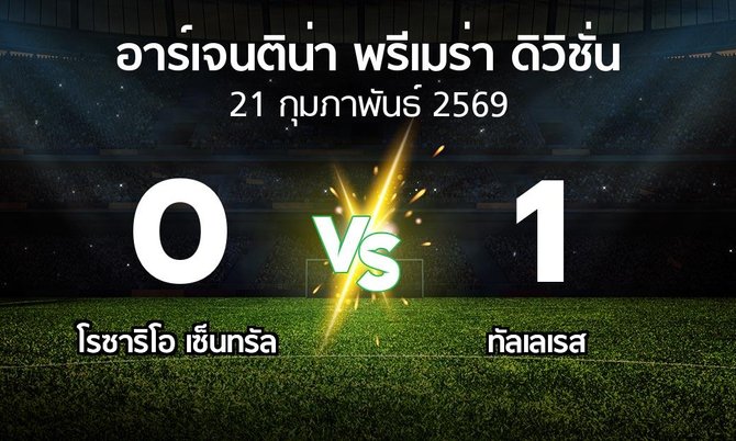 ผลบอล : โรซาริโอ เซ็นทรัล vs ทัลเลเรส (อาร์เจนติน่า-พรีเมร่า-ดิวิชั่น 2026)