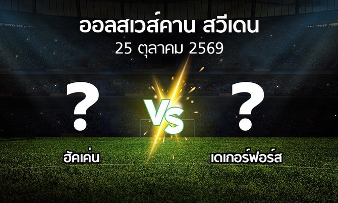 โปรแกรมบอล : ฮัคเค่น vs เดเกอร์ฟอร์ส (ออลสเวส์คาน สวีเดน 2026)
