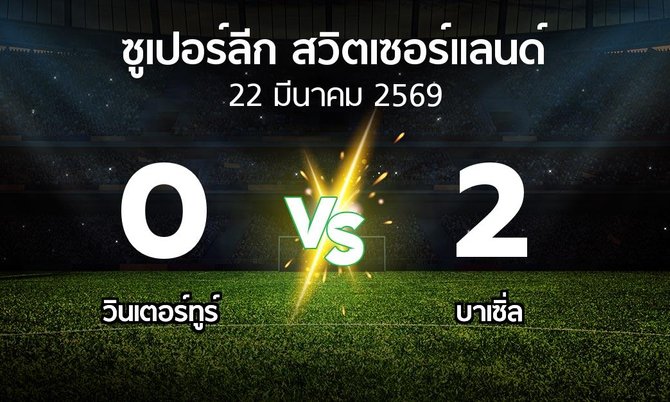 ผลบอล : วินเตอร์ทูร์ vs บาเซิ่ล (ซูเปอร์ลีก-สวิตเซอร์แลนด์ 2025-2026)