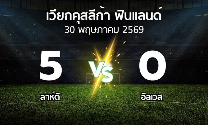 ผลบอล : ลาห์ติ vs อิลเวส (เวียกคุสลีก้า-ฟินแลนด์ 2026)