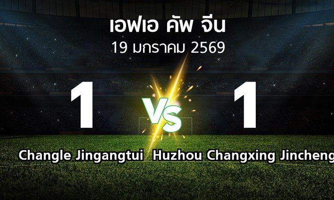 ผลบอล : Changle Jingangtui vs Huzhou Changxing Jincheng (เอฟเอ-คัพ-จีน 2026)