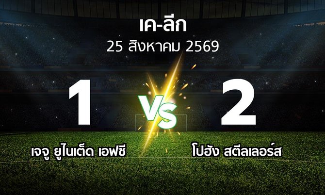 ผลบอล : เจจู ยูไนเต็ด เอฟซี vs โปฮัง สตีลเลอร์ส (เค-ลีก 2026)