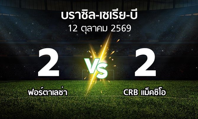 ผลบอล : ฟอร์ตาเลซ่า vs CRB แม็คซิโอ (บราซิล-เซเรีย-บี 2026)