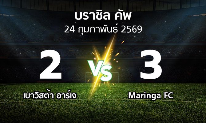 ผลบอล : เบาวิสต้า อาร์เจ vs Maringa FC (บราซิล-คัพ 2026)